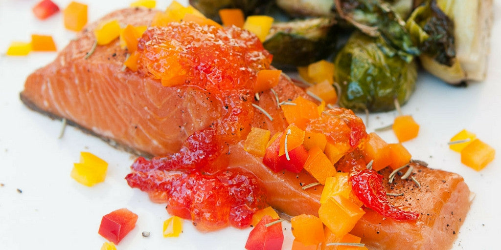Roasted Salmon With Pepper Jelly Glaze